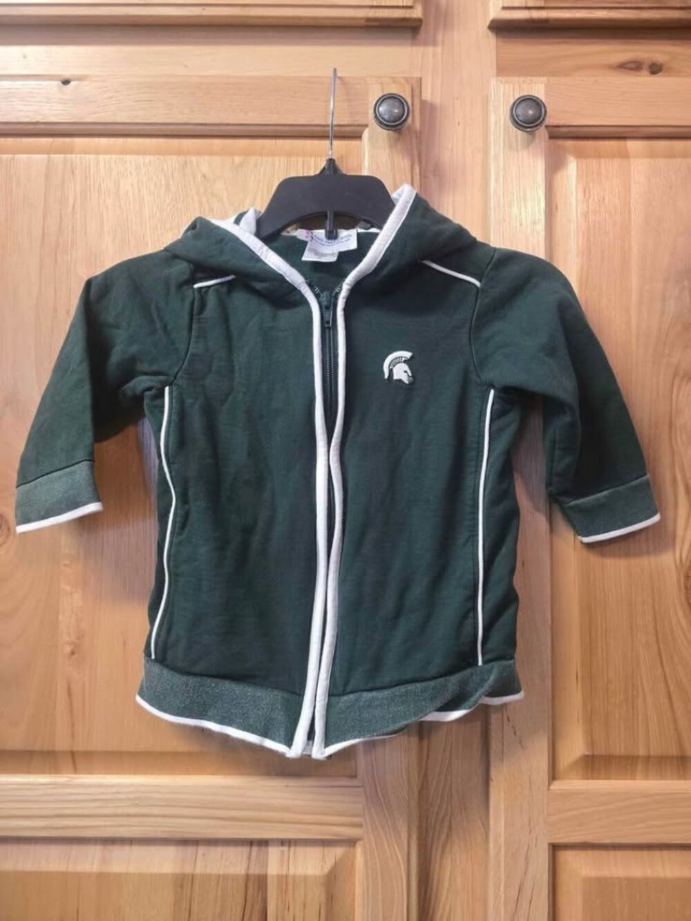 Two Feet Ahead Michigan State Spartans Green Hoodie Hooded Jacket Size 3T E8